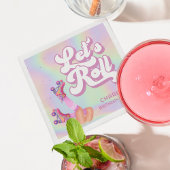 Laten we Roll Fun Retro Roller Schaatsen Meisjes V Servet