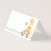 Laten we Roll Meisje Roller Schaatsen Gevouwen Ten Kaart (Voorkant)