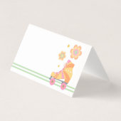 Laten we Roll Meisje Roller Schaatsen Gevouwen Ten Kaart (Achterkant)