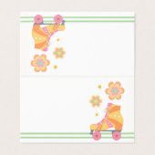 Laten we Roll Meisje Roller Schaatsen Gevouwen Ten Kaart (Buitenkant ongevouwen)