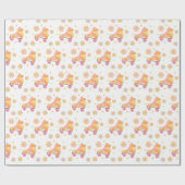 Laten we Roll Meisje Roller Schaatsen Verjaardagsf Cadeaupapier (Vlak)