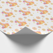 Laten we Roll Meisje Roller Schaatsen Verjaardagsf Cadeaupapier (Hoek)