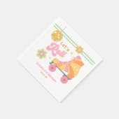 Laten we Roll Meisje Roller Schaatsen Verjaardagsf Servet (Hoek)