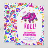 Laten we Roll Pink Birthday Uitnodiging (Voorkant / Achterkant)