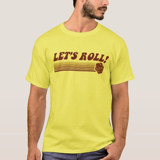 Laten we Roll Roleplay Game Dice T-shirt (Voorkant)