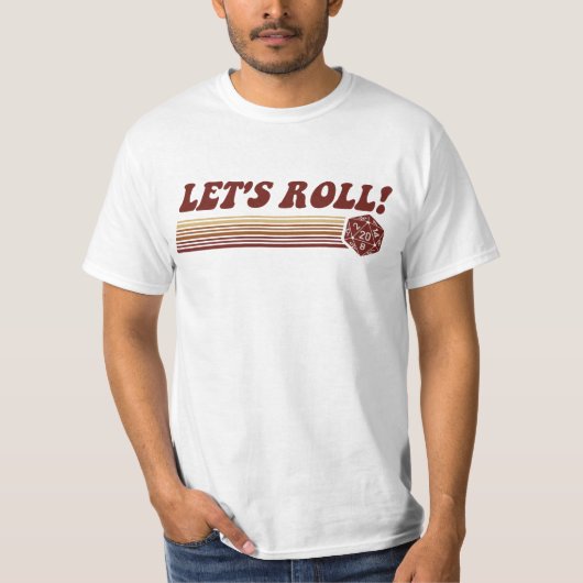 Laten we Roll Roleplay Game Dice T-shirt (Voorkant)