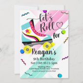 Laten we Roll, Roller Skating Invitation, 80's rol Kaart (Voorkant)