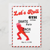 Laten we Roll Rood & Zwart Verjaardagsfeestje Kaart (Voorkant)