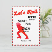 Laten we Roll Rood & Zwart Verjaardagsfeestje Kaart (Staand voorkant)