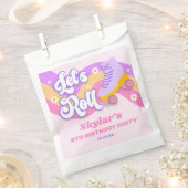 Laten we Roll Schaats Schaatsen Verjaardagsfeest Bedankzakje (Geknipt)