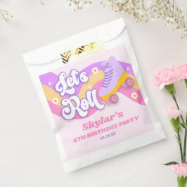 Laten we Roll Schaats Schaatsen Verjaardagsfeest Bedankzakje