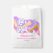 Laten we Roll Schaats Schaatsen Verjaardagsfeest Bedankzakje (Voorkant)