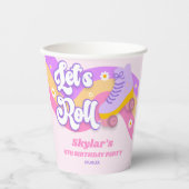 Laten we Roll Schaats Schaatsen Verjaardagsfeest Papieren Bekers (Voorkant)