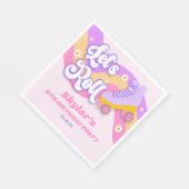 Laten we Roll Schaats Schaatsen Verjaardagsfeest Servet (Hoek)