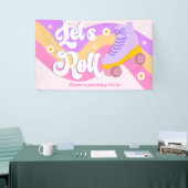 Laten we Roll Schaats Schaatsen Verjaardagsfeest Spandoek (Beurs)