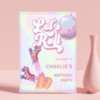 Laten we Roll Schaatsen Kinderen Verjaardagsfeestj