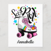 Laten we Roll Unicorn Roller schaats meisje's Flyer (Voorkant)