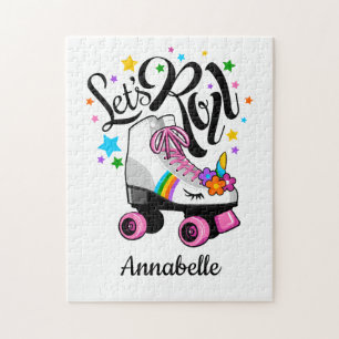 Laten we Roll Unicorn Roller schaats meisje's Legpuzzel