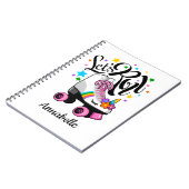 Laten we Roll Unicorn Roller schaats meisje's Notitieboek (Linkerzijde)