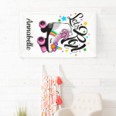 Laten we Roll Unicorn Roller schaats meisje's Spandoek (Insitu)