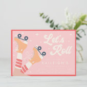 Laten we Roll Y2K 90s Roller Schaats Meisjes Verja Kaart (Staand voorkant)