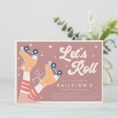 Laten we Roll Y2K 90s Roller Schaats Meisjes Verja Kaart (Staand voorkant)