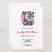 laten we rolle meisjes Roller waterverf verjaardag Kaart (Voorkant / Achterkant)