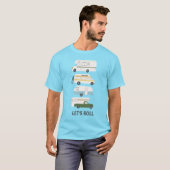 LATEN WE ROLLEN! Cute Campervan vanlife RV Trailer T-shirt (Voorkant volledig)