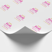 Laten we rollen gelukkige 10e verjaardag naam toev cadeaupapier (Hoek)