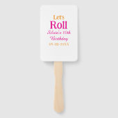 Laten we rollen gelukkige 10e verjaardag naam toev handwaaier (Achterkant)