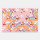 Laten we rollen retro roller schaats verjaardag inpakpapier vel (Voorkant 2)