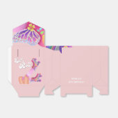 Laten we rollen retro roller schaats verjaardagsfe bedankdoosjes (Uitgevouwen)