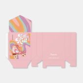 Laten we rollen retro roller schaats verjaardagsfe bedankdoosjes (Uitgevouwen)