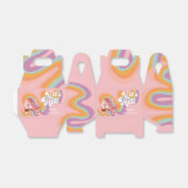 Laten we rollen retro roller schaats verjaardagsfe bedankdoosjes (Uitgevouwen)