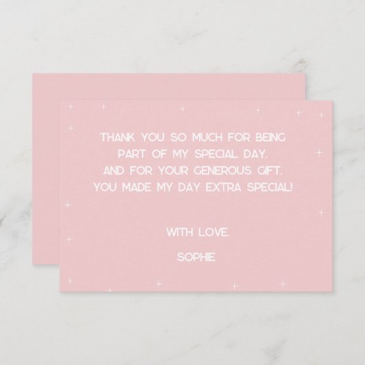 Laten we rollen retro roller schaats verjaardagsfe bedankkaart (Voorkant / Achterkant)