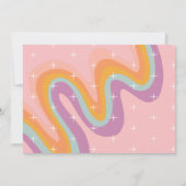 Laten we rollen retro roller schaats verjaardagsfe kaart (Achterkant)