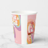 Laten we rollen retro roller schaats verjaardagsfe papieren bekers (Rechts)