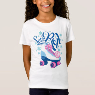 Laten we rollen, schaats Roller, winterthema, kind T-shirt