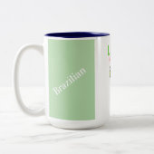 Laten we rollen! tweekleurige koffiemok (Links)