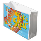 Laten we roller schaats retro regenboog groot cadeauzakje (Voorkant Gekanteld)