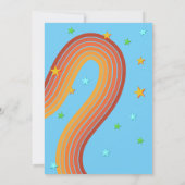 Laten we roller schaats retro regenboog kaart (Achterkant)