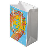 Laten we roller schaats retro regenboog medium cadeauzakje (Voorkant Gekanteld)