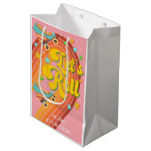 Laten we roller schaats retro regenboog medium cadeauzakje (Voorkant Gekanteld)