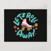 Laten we Roller Schaatsen wegrollen Briefkaart (Voorkant)