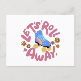 Laten we Roller Schaatsen wegrollen Briefkaart