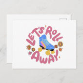 Laten we Roller Schaatsen wegrollen Briefkaart (Voorkant / Achterkant)