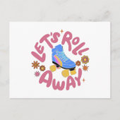 Laten we Roller Schaatsen wegrollen Briefkaart (Voorkant)
