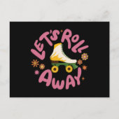 Laten we Roller Schaatsen wegrollen Briefkaart (Voorkant)