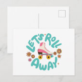 Laten we Roller Schaatsen wegrollen Briefkaart (Voorkant / Achterkant)