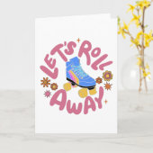 Laten we Roller Schaatsen wegrollen Kaart (Gele Bloem)
